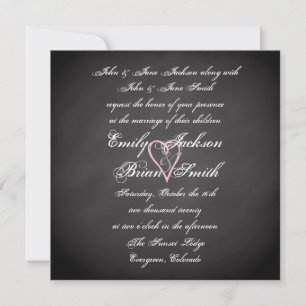 Invitations noires simples au mariage