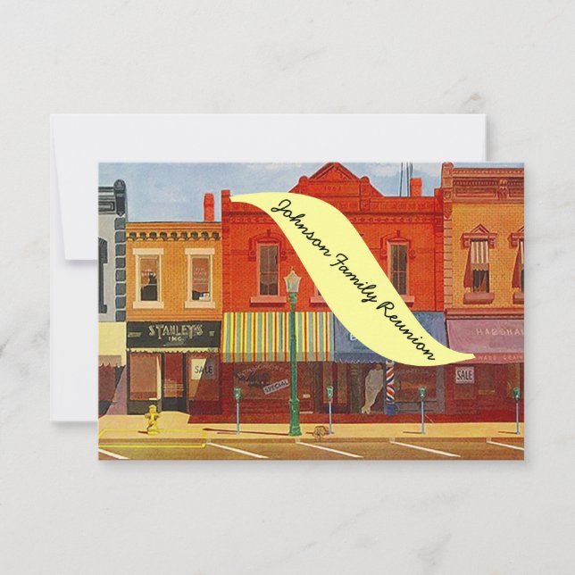 Invitations nostalgiques de la Réunion de rue de (Devant)