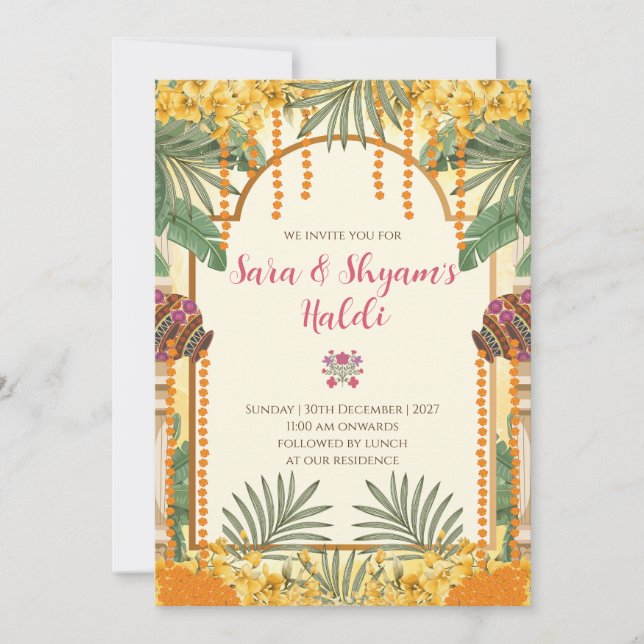 Invitations numériques Haldi Pithi invitations (Devant)