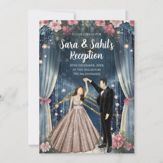 Invitations numériques indiens de réception de mar