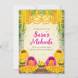 Invitations numériques Mehndi en tant qu'invitatio
