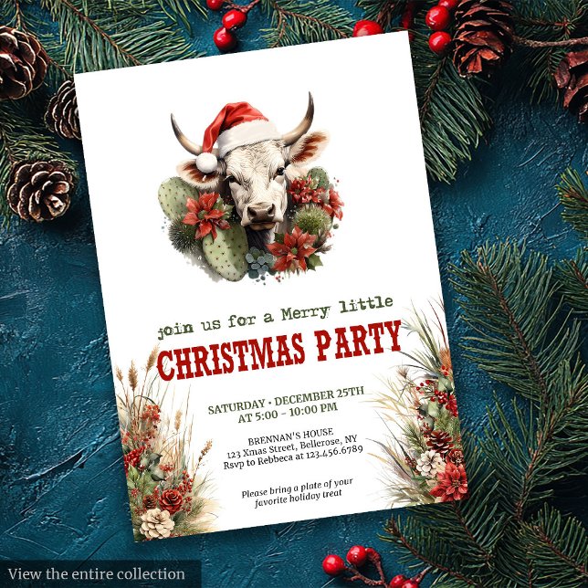 Invitations numériques modifiables pour une fête d (Old West Christmas party editable digital invitation

)