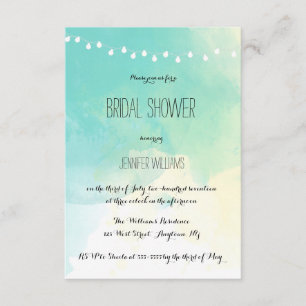 Invitations nuptiales de douche d'aquarelle