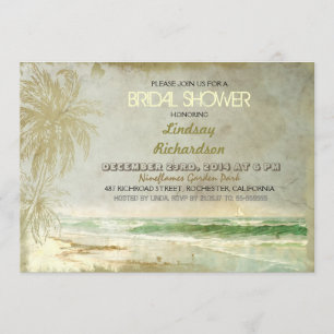 invitations nuptiales de douche de plage