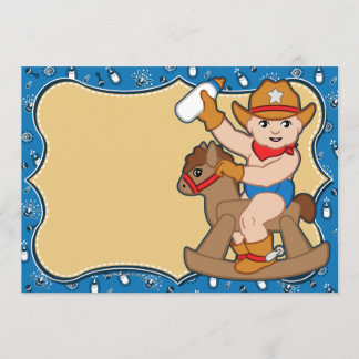 Invitations occidentales de baby shower de cowboy