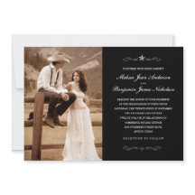 Invitations occidentales de photo de mariage
