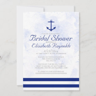 Invitations officielles de douche nuptiale Ancre