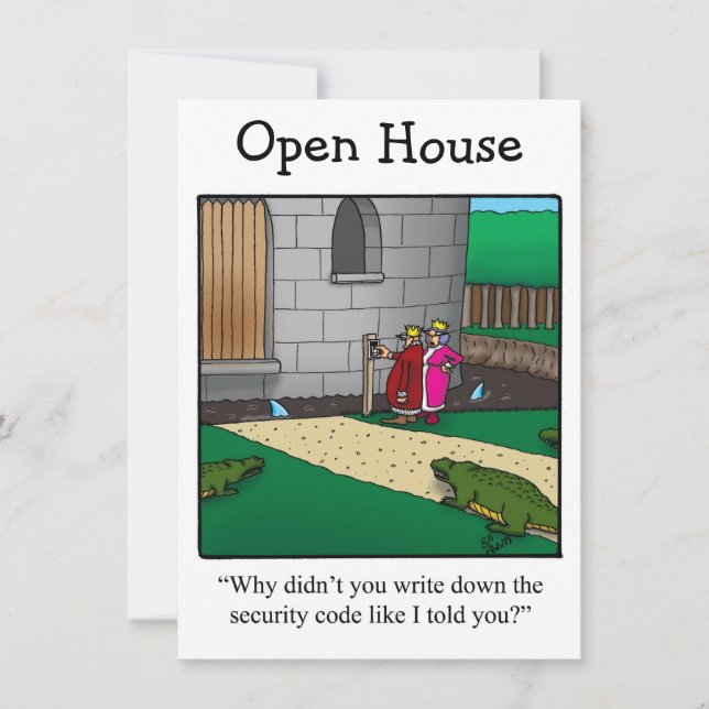 Invitations Open House Humour Party (Devant)