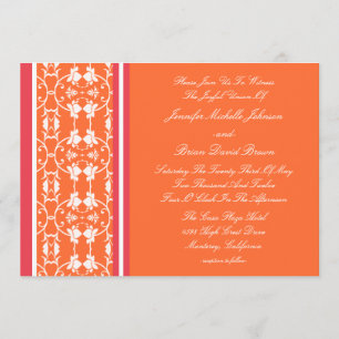 Invitations oranges de mariage de framboise de