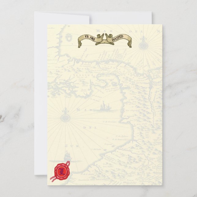 Invitations orientés de mariage de pirate (Devant)