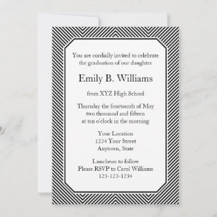 Invitations ou annonces de graduation noire