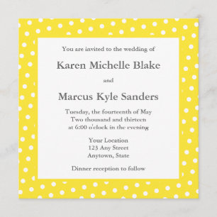 Invitations ou annonces de mariage d'Carrés jaunes