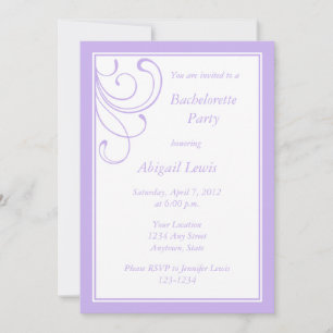 Invitations ou annonces en violet léger personnali