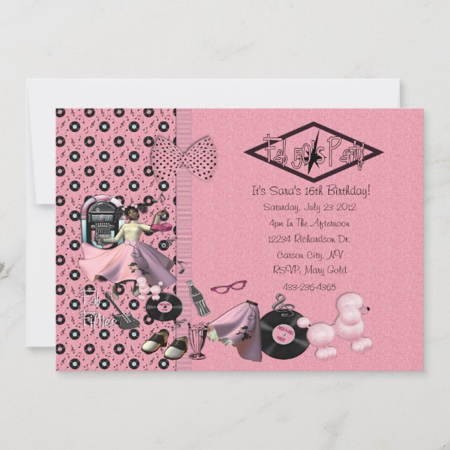 Invitations ouvrières de partie des années 50 (Devant)