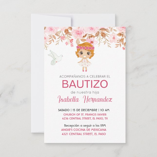 Invitations Para Bautizo (Devant)