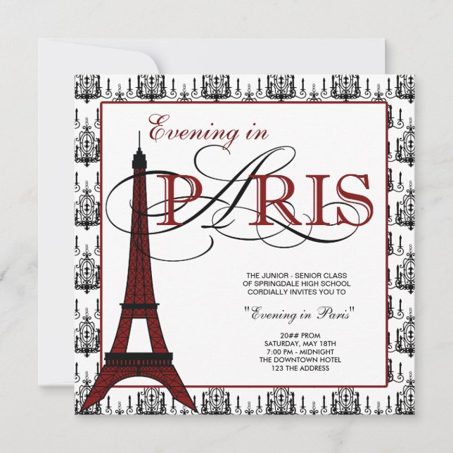 Invitations Paris Prom (Devant)