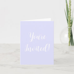 Invitations Pastel Periwinkle violet vierge