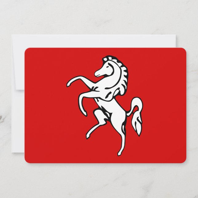 Invitations patriotiques avec Drapeau de Kent, Ang (Devant)