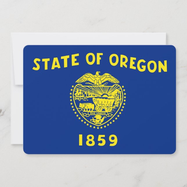 Invitations patriotiques avec drapeau de l'Oregon (Devant)
