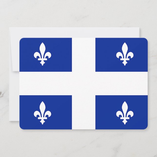 Invitations patriotiques avec Drapeau du Québec (Devant)