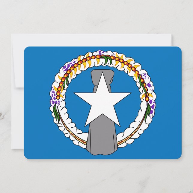 Invitations patriotiques avec drapeau Mariana du N (Devant)