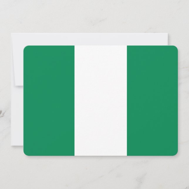 Invitations patriotiques avec le drapeau du Nigeri (Devant)