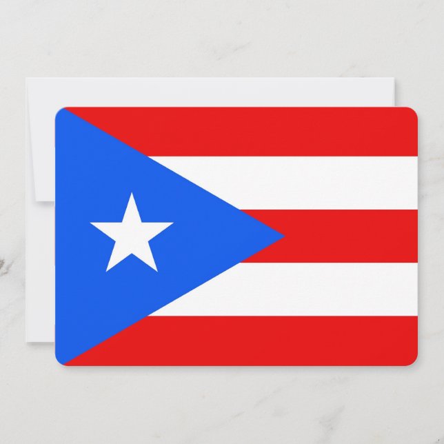 Invitations patriotiques avec Porto Rico Flag (Devant)