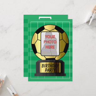 Invitations personnalisables à billes de football 