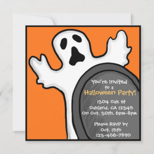Invitations personnalisables aux tombes oranges fa