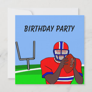 Invitations personnalisables de football photo AA