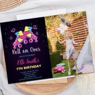 Invitations personnalisables de parties de patinag