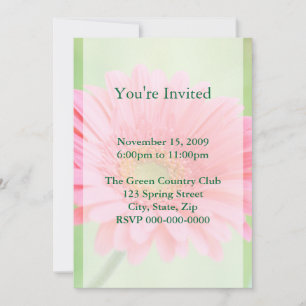 Invitations Personnalisables de poitrine rose