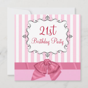 Invitations personnalisées à la fête du 21e annive