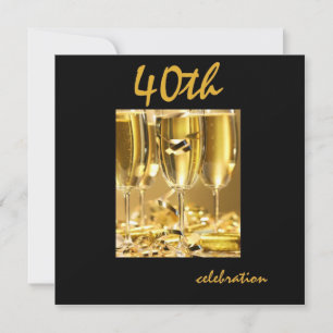 Invitations personnalisées à la fête du 40e annive