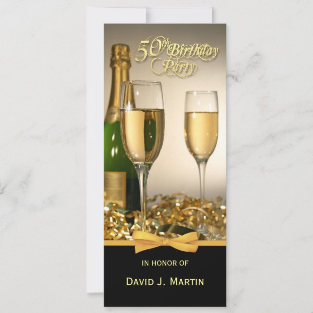 Invitations personnalisées à la fête du 50e annive (Devant)