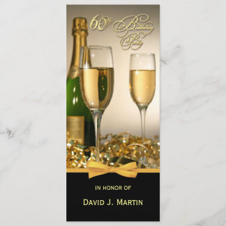Invitations personnalisées à la fête du 60e annive