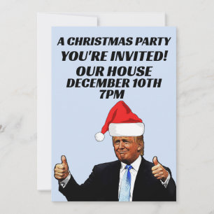 INVITATIONS PERSONNALISÉES AU PARTI DE NOËL TRUMP