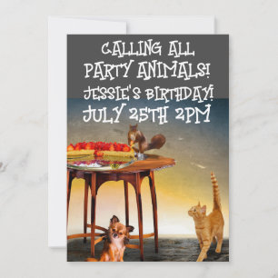 INVITATIONS PERSONNALISÉES AUX ANIMAUX DE PARTI