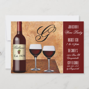 Invitations Personnalisées De La Fête Du Vin