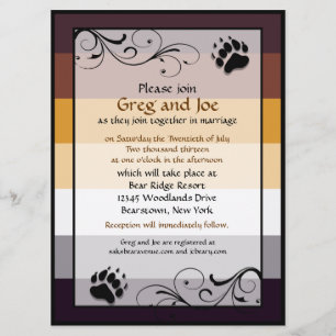 Invitations personnalisées de mariage gay de la fi