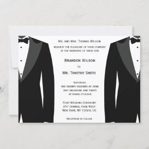 Invitations Personnalisées De Mariage Gay Noir Et