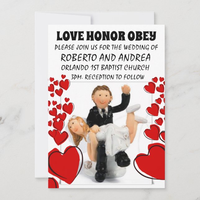 INVITATIONS PERSONNALISÉES DE MARIAGES DE COUPLE F (Devant)