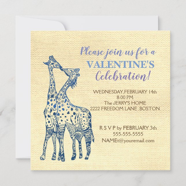 Invitations personnalisées de Valentine Party (Devant)