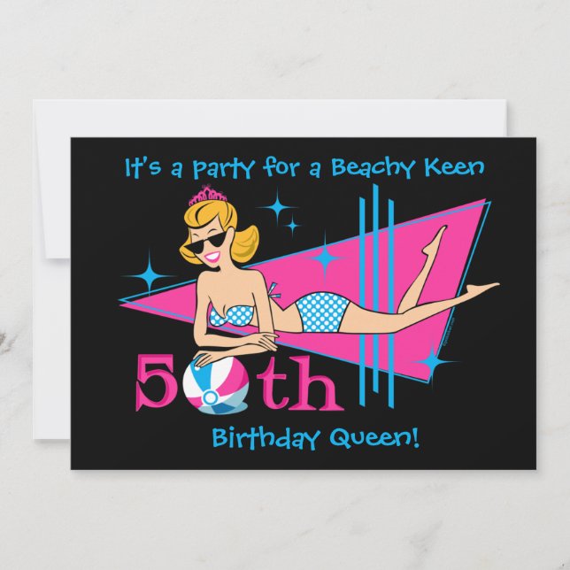 Invitations personnalisées du 50e anniversaire de  (Devant)