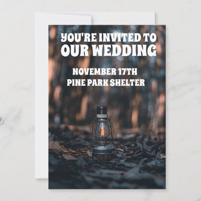 INVITATIONS PERSONNALISÉES DU LANTERN MARIAGE DE A (Devant)