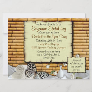 Invitations personnalisées du Spa du jour de la ba