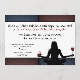 Invitations Personnalisées Du Yoga Party