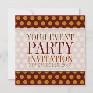 Invitations personnalisées Pois rustiques