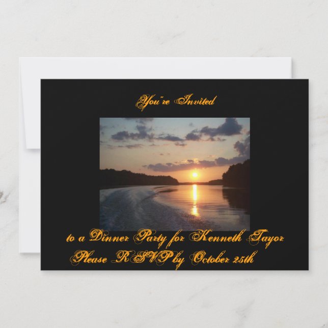 Invitations personnalisées pour le dîner 5x7 (Devant)
