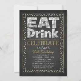 Invitations personnalisées pour les adultes de 50e